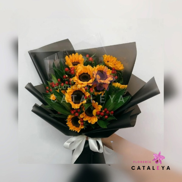 RAMO DE 10 GIRASOLES